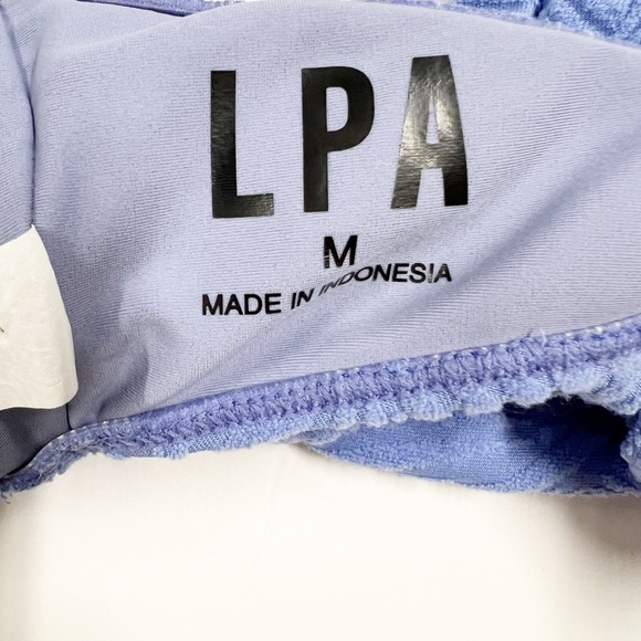 LPA Womens Periwinkle Patterned Terrycloth Giorgia Top and Pant Coord Set - Picture 7 of 10